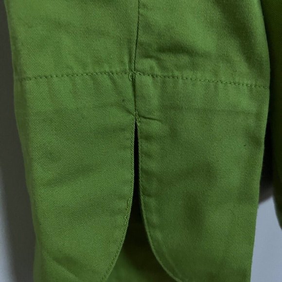 CHEF UNIFORMS GREEN Shirt Size SMALL/MEDIUM Long Sleeve Employee Button Up Work - Picture 5 of 9